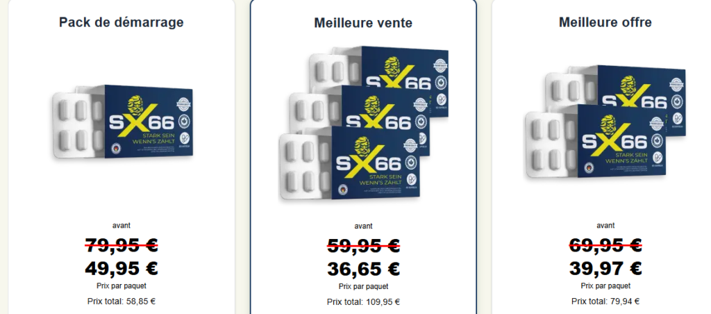 sx66 prix